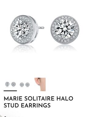 Mare Solitaire Stud Earrings by Genevive